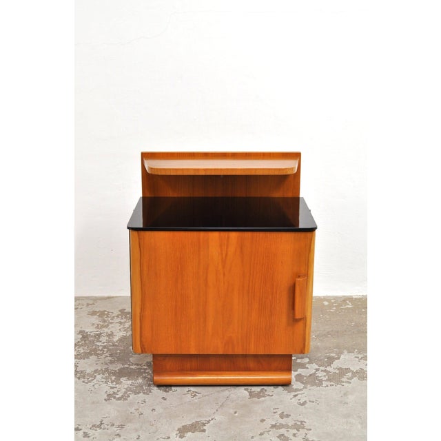 Wood Art Deco Bedside Tables by Jindřich Halabala, 1940s, Set of 2 For Sale - Image 7 of 14