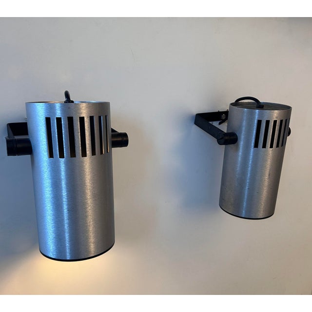 Adjustable Wall Lamp in Brushed Metal, France, 1970s For Sale - Image 9 of 15