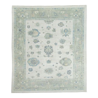 Turkish Oushak Rug 12'3" x 14'3" #18074 For Sale