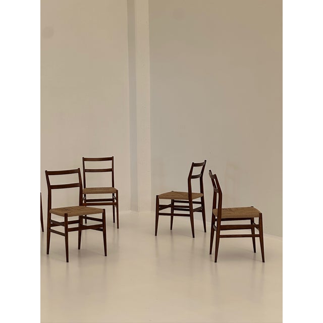 Wood Leggera Dining Chairs by Gio Ponti for Cassina, 1970s, Set of 6 For Sale - Image 7 of 13