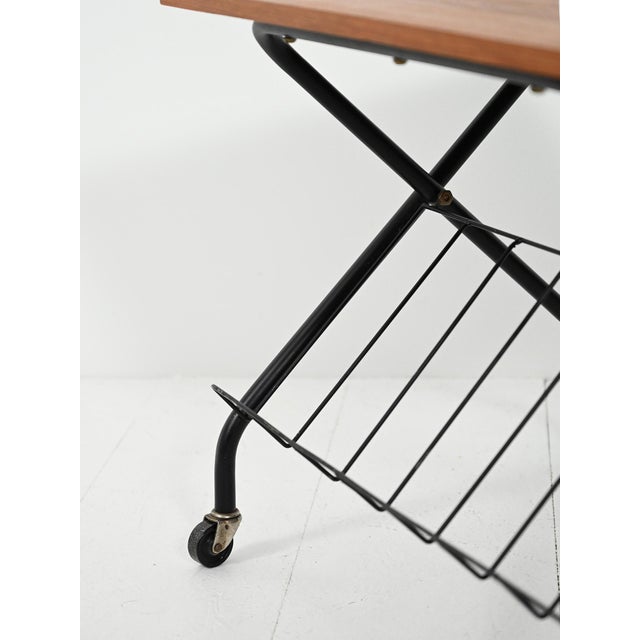 1960s Scandinavian Coffee Table with Magazine Rack, 1960s For Sale - Image 5 of 10