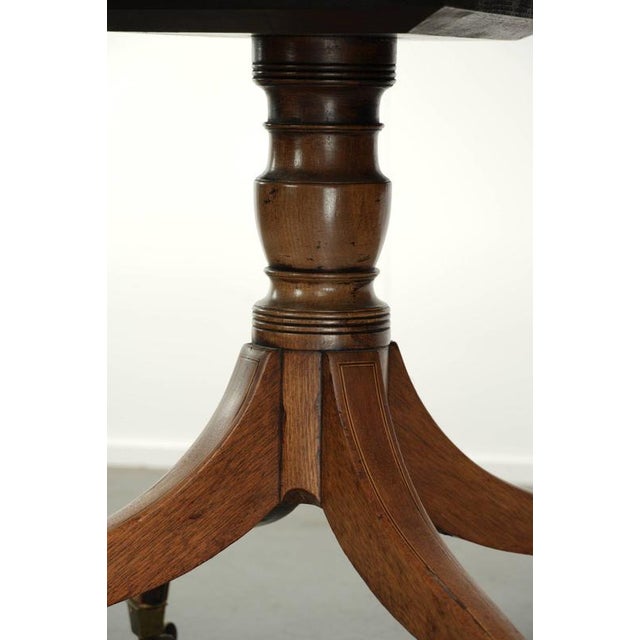 19th Century Antique English Drop-Leaf Side Table with Brass Details For Sale - Image 13 of 15