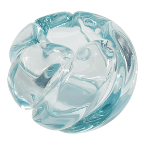 Stella Polaris Light Blue Crystal Vase for Orrefors Sweden by Vicke Lindstrand C1940s