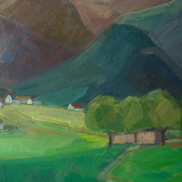 Textile Palle Kierulf Mountain Landscape, Eidsbygda, Norge, c.1948 For Sale - Image 7 of 10