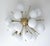 21st Century Mezzo Satin Brass Matte White Murano Flush Mount by Fabio LTD For Sale - Image 6 of 10