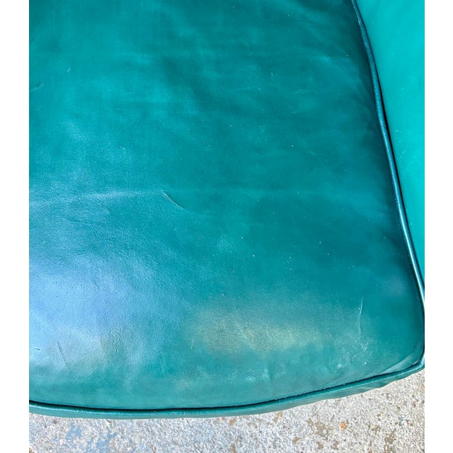 1990s 1990s Pair of John Hutton for Donghia "Noble" Green Leather Club Chairs For Sale - Image 5 of 12