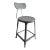 Vintage Industrial Gray Metal Bar Stool For Sale