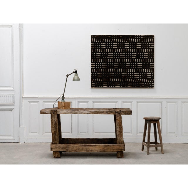 Antique Primitive Oak Workbench, 1880 For Sale - Image 9 of 9