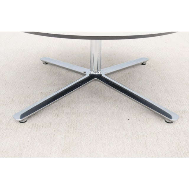 Modern Mario Ruiz for Studio Tk Bevy Round White Corian Top Coffee Table For Sale - Image 9 of 12