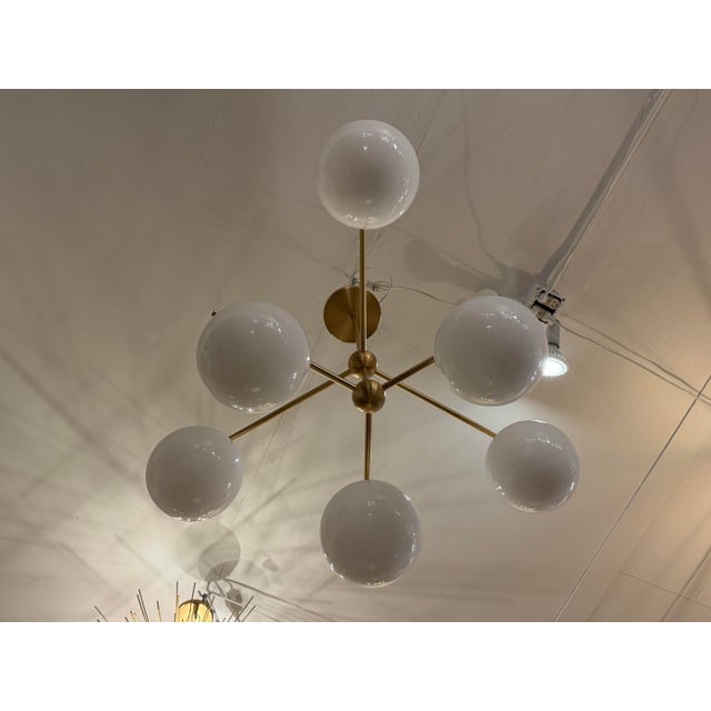 West Elm Sphere + Stem Chandelier For Sale In San Francisco - Image 6 of 12
