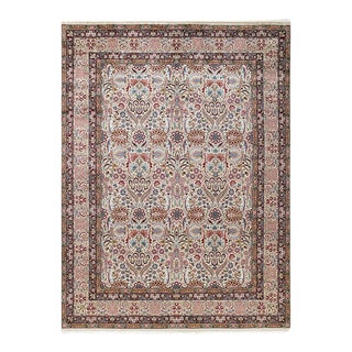 Mogul, One-of-a-Kind Hand-Knotted Area Rug in Ivory, 8' 0" x 10' 9" For Sale
