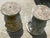 Vintage Pair of Neoclassical Cast Stone Bacchanalian Garden Urns For Sale - Image 10 of 12