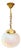 Vintage French Louis XV Revival Gilt Bronze and Frosted Glass Pendant Light, 1950s For Sale