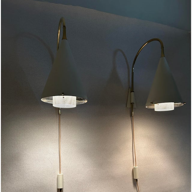 Labels long since removed. 1966 Carnival Series by Lightolier. Each shade features a three-armed aperture connected within...