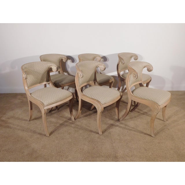 Vintage Set of 8 CASA STRADIVARI NYC Custom Klismos Dining Chairs 2 Arms 6 Sides Vintage Set of 8 CASA STRADIVARI NYC...
