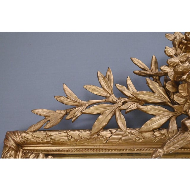 Large 19th Century Louis XVI Mirror with Parcloses For Sale - Image 9 of 14