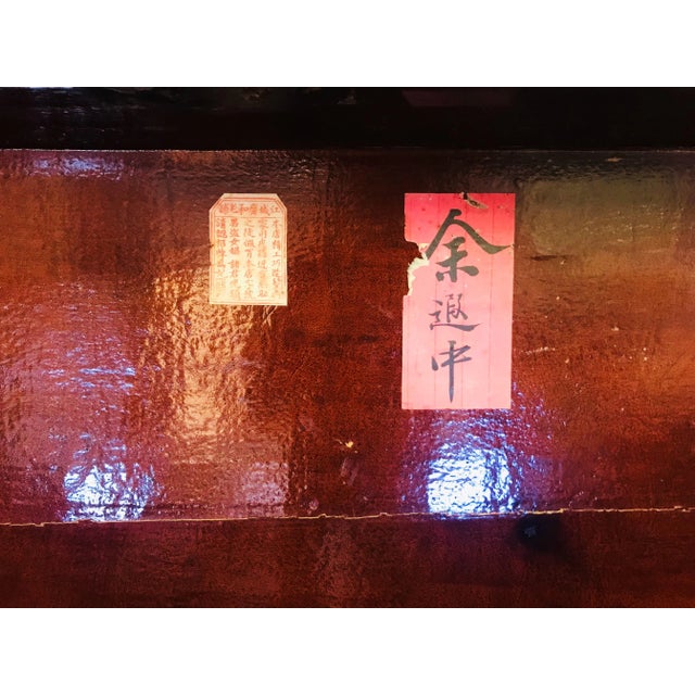 19th Century Antique Chinese Lacquer Blanket Chest For Sale - Image 12 of 13