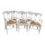 Vintage Pottery Barn White French Provincial Dining Chairs With Rush Seats Made in Italy - Set of 6 For Sale