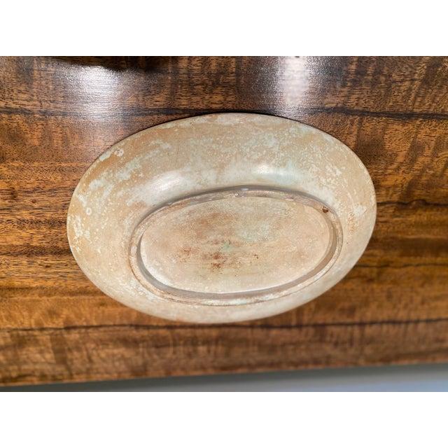 Tiffany Blue English, Oval Majolica Ware Plate, 1860’s For Sale - Image 8 of 9