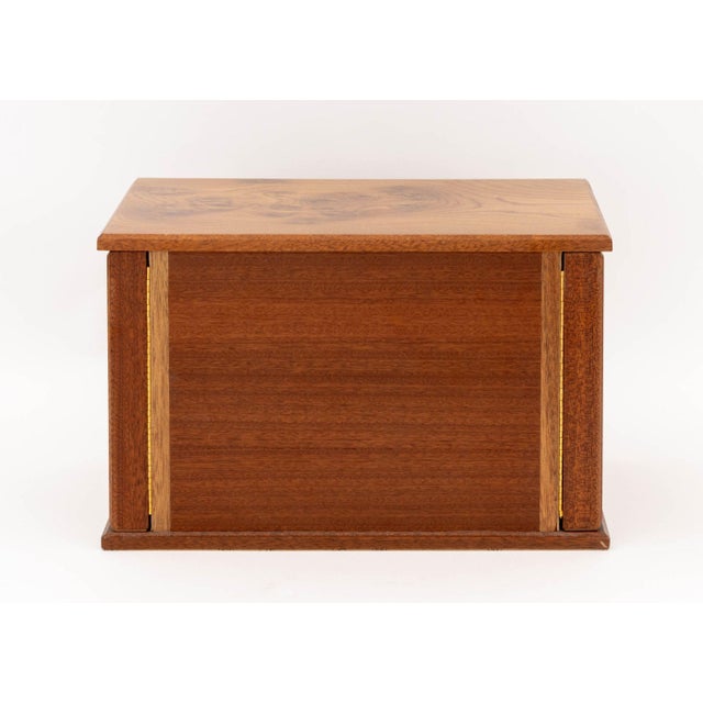 Brown Agresti Burl Walnut Jewelry Box For Sale - Image 8 of 10