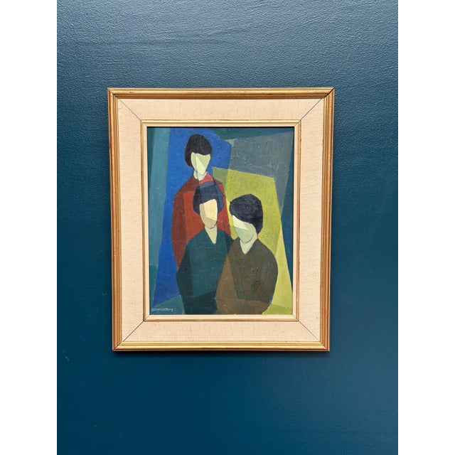 Sune Walberg, Figure Composition, 1960s, Oil on Panel, Framed For Sale - Image 14 of 18