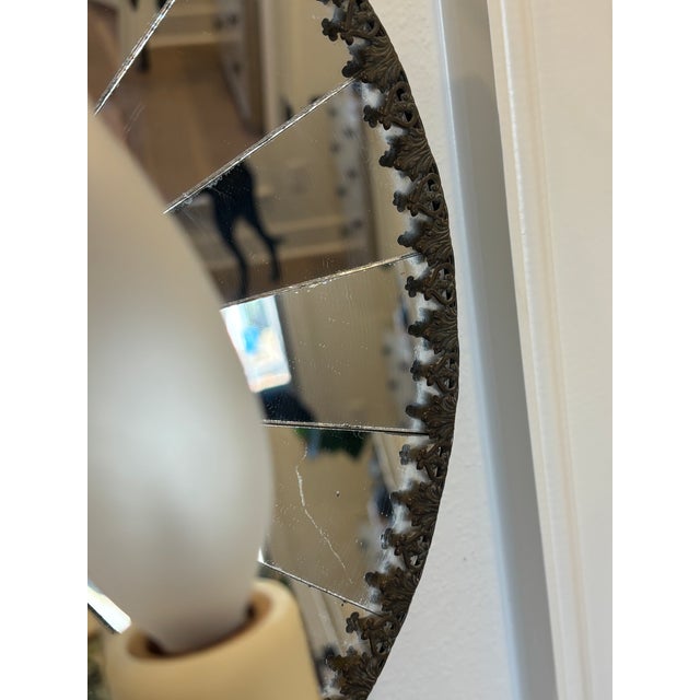 Antique Large Scale French Concave Mirrored Reflector Sconces - A Pair For Sale - Image 18 of 18