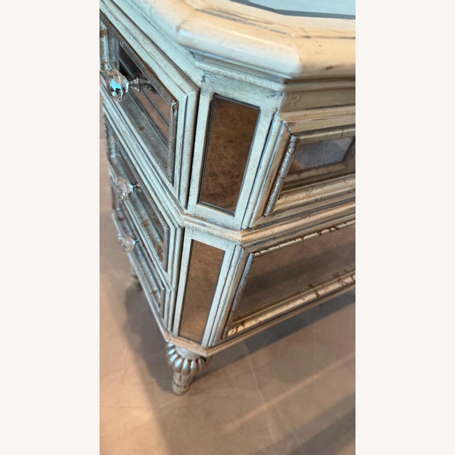 1990s Dresden Mirrored Side Table and Nightstand, A Pair For Sale - Image 4 of 9