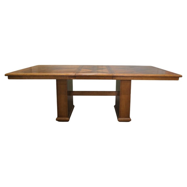 Mid-Century Art Deco Style Burr Walnut Dining Table, 1960 For Sale - Image 9 of 9