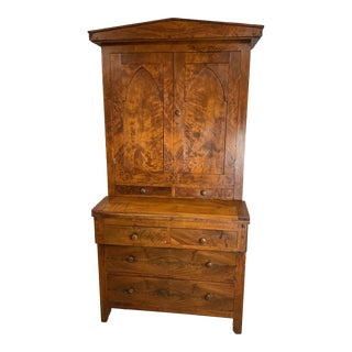 Mid 19th Century Mahogany Bookcase Secretary For Sale