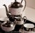 Art Deco Sophie Villepigue, Paris Limoges Platinum Porcelain Swarovski Paved Tea Pot Creamer Sugar & Cups + Tray 12 Pieces For Sale - Image 3 of 17