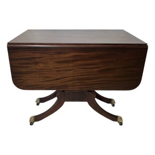 Duncan Phyfe Style Drop Leaf Dining Table For Sale
