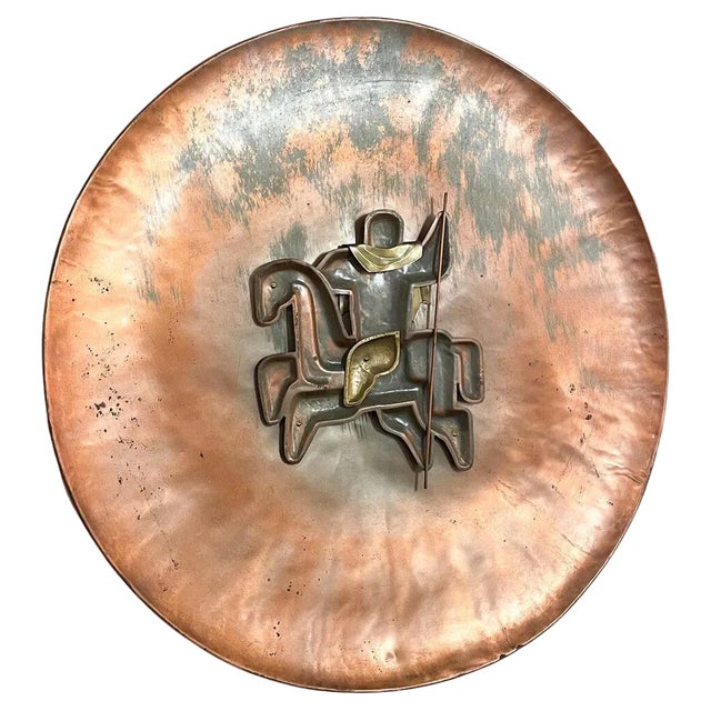 French Copper Horse Plaque For Sale