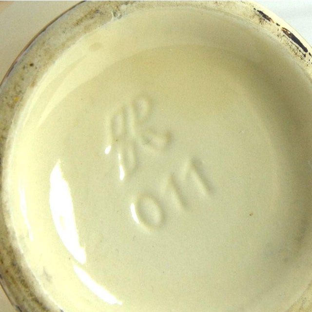 Art Deco Cream Ceramic Vase, Belgium, 1930s For Sale - Image 9 of 10