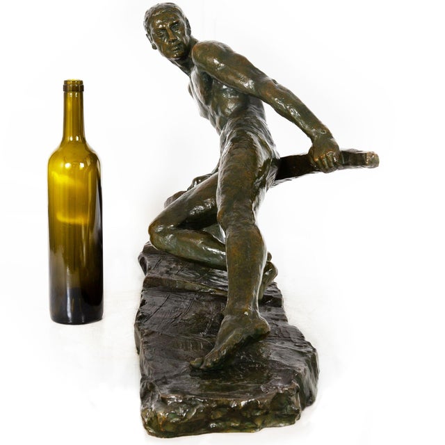 “The Lock” Antique Art Deco French Bronze Sculpture by Pierre Le Faguays For Sale - Image 4 of 18