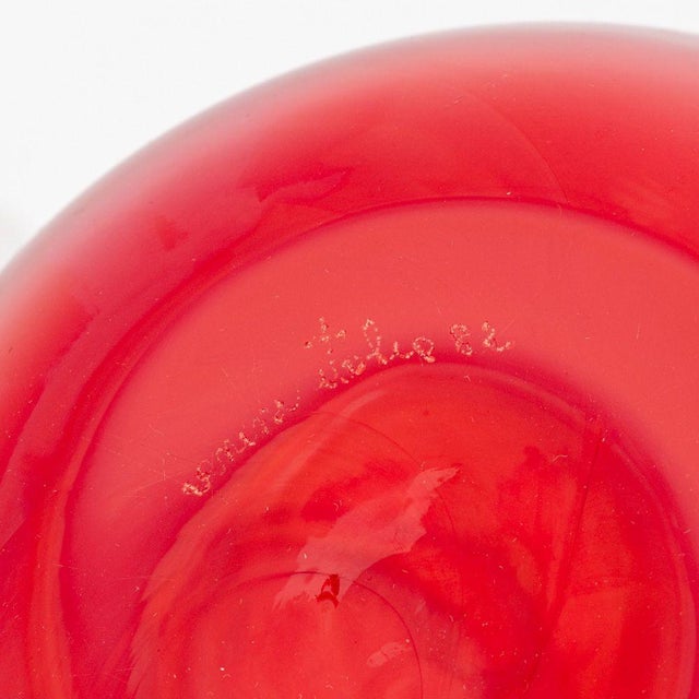 1980s Venini Murano Art Glass Bottle Vase, 1982 For Sale - Image 5 of 5