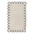 Black Scallop Edge With Solid White Jute Rug 2.5x8 Ft. For Sale