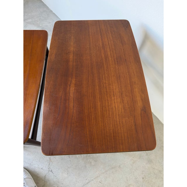 Mid-Century Danish Modern Teak Nesting Tables by Erling Torvits for Heltborg Møbler – Set of 3 For Sale - Image 9 of 12
