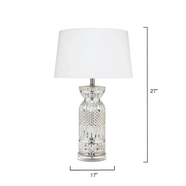 Hollywood Regency Lifestyle by JY Isla Glass & Acrylic Table Lamp For Sale - Image 3 of 5