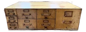 Antique Frank Lloyd Wright Larkin Building Metal Built in Filing Cabinet Unit