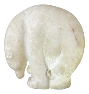 Polar Bear Hand Carved in Alabaster, 1950