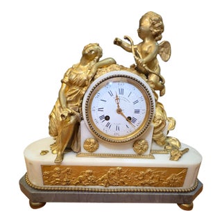 French Louis XVI Style Mantel Clock For Sale