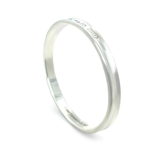 Tiffany & Co. 1837 Narrow Sterling Silver Bracelet 34.15g For Sale - Image 6 of 7