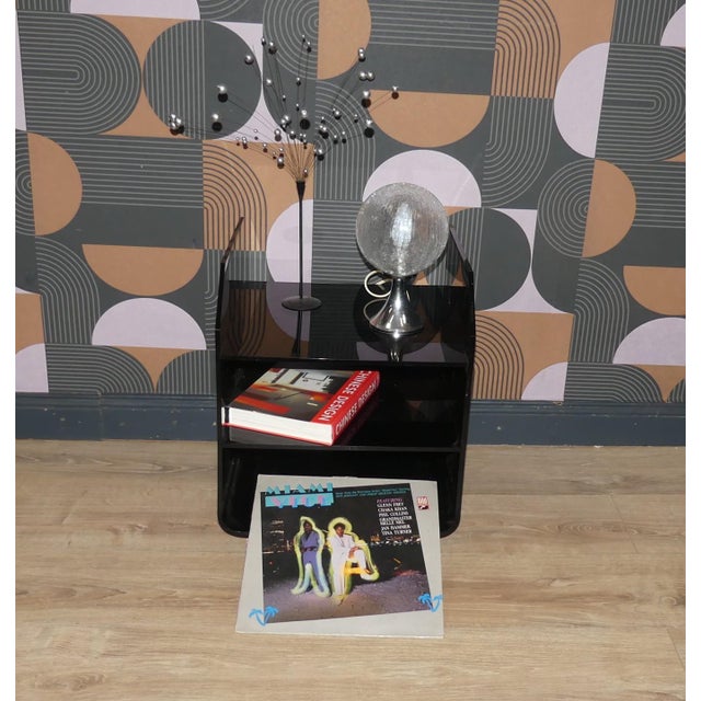 Bedside Tables in Black Acrylic Glass, 1970s, Set of 2 For Sale - Image 17 of 18