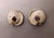 Metal Vintage 1950s Signed Boucher Round Goldtone Faux-Carnelian Cabochon Clip Earrings-2 Pieces For Sale - Image 7 of 11