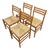 Italian Beech Dining Chairs, 1960s, Set of 4 For Sale