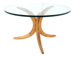 Coffee Table with Boomerang Legs and Glass Top from Alma Möbel, 1960s