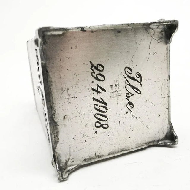 Art Nouveau Piggy Bank by DBE, Germany, in Worn conditions. Designed 1890 to 1919 This piece has an attribution mark, I am...