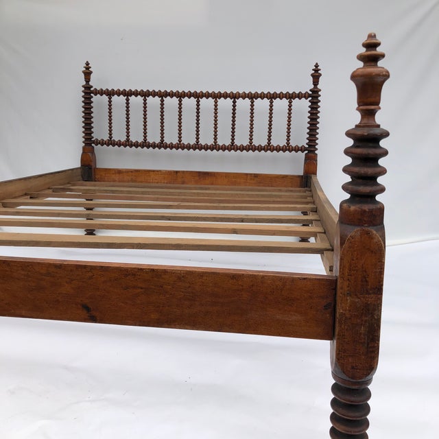 Early 20th Century Antique Spindle Bobbin Turned Wood Bedframe Chairish