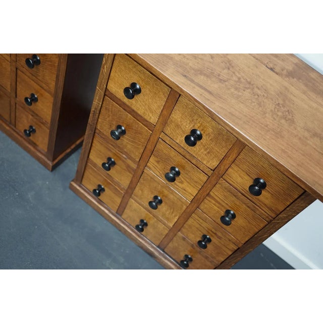 Vintage French Oak Apothecary Cabinet, 1930s For Sale - Image 14 of 17