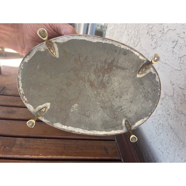 Antique English Victorian Reticulated Oval Brass Plate Food Warmer For Sale In Santa Fe - Image 6 of 6
